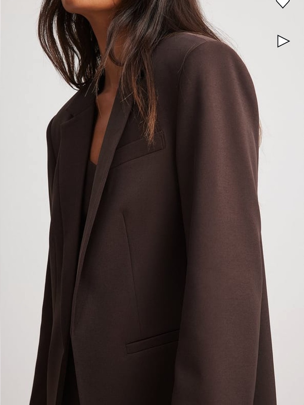 NA-KD Straight Open Brown Women's Blazer